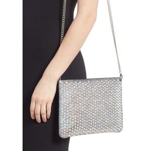 New Authentic CHRISTIAN LOUBOUTIN Loubiclutch Metallic Clutch